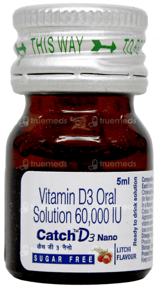 Catch D3 Nano Litchi Flavour Sugar Free Solution 5Ml