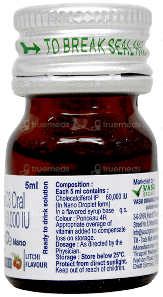 Catch D3 Nano Litchi Flavour Sugar Free Solution 5Ml
