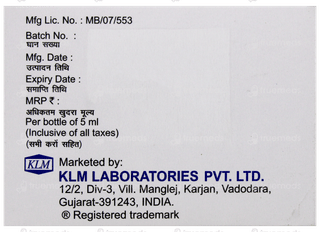 Klm D3 Nano Shot Pineneapple Flavour Sugar Free Solution 5Ml