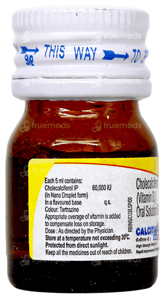 Calcitas D3 Nano Shot Mixed Fruit Flavour Sugar Free Solution 5Ml