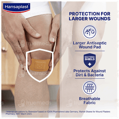 Hansaplast Jumbo Antiseptic Larger Wound Pad Strips 10