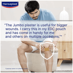 Hansaplast Jumbo Antiseptic Larger Wound Pad Strips 10