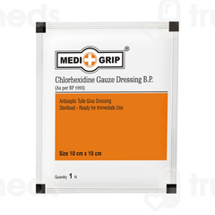 Medigrip Chlorhexidine  10cm X 10cm Dressing Gauze  10