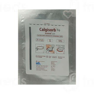 Calgisorb Ag Calcium Alginate  5cm X 5cm Dressing With Antimicrobial Silver Pad 1