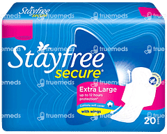 Stayfree Secure Size Xl Sanitary Pads Packet Of 20