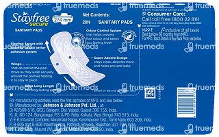 Stayfree Secure Size Xl Sanitary Pads Packet Of 20