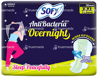 Sofy Antibacteria Overnight Xxl Sanitary Pads Packet Of 20