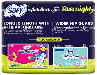 Sofy Antibacteria Overnight Xxl Sanitary Pads Packet Of 20