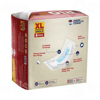 Rio Heavy Flow Pads Xl Size Pack Of 6