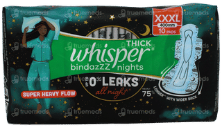 Whisper Bindazzz Nights Xxxl Sanitary Pads 10