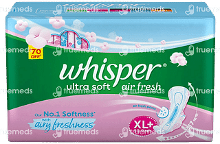 Whisper Ultra Soft Sanitary Pads Xl+ 30 Pads