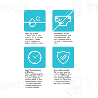 Mee Mee One Way Protective Nappy Liners 100