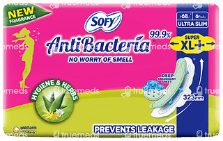 Sofy Antibacteria 99.9% Sanitary Pads Ultra Slim Super Xl+ 6 Pad