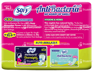 Sofy Antibacteria 99.9% Sanitary Pads Ultra Slim Super Xl+ 30 Pad