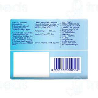 Sofy Cool Freshness Menthol Fresh Sanitary Pad Super Xl+ 15 Pad