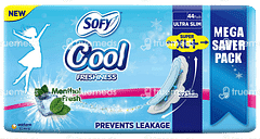 Sofy Cool Freshness Menthol Fresh Sanitary Pad Super Xl+ 44 Pad