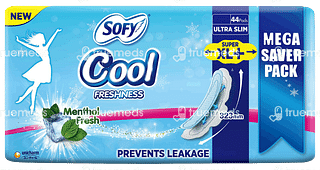 Sofy Cool Freshness Menthol Fresh Sanitary Pad Super Xl+ 44 Pad