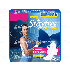 Stayfree Secure Cottony Extra Large With Wings Sanitary Pads 40