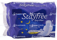 Stayfree Dry Max All Night Ultra Dry Xl With Wings Sanitary Pads 14