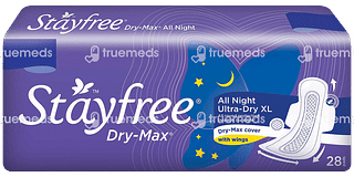 Stayfree Dry Max All Night Ultra Dry Xl 28 Sanitary Pad