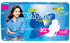 Stayfree Secure Cottony Comfort With Wings Xl 18 Sanitary Pad