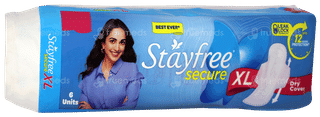 Stayfree Secure Dry Cover With Wings Xl Sanitary Pads 6