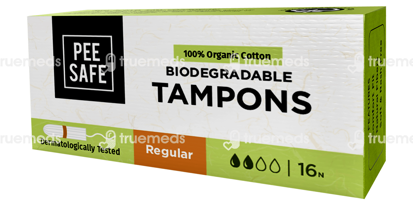 Pee Safe Organic Cotton Tampon Regular 16 Uses, Side Effects, Dosage
