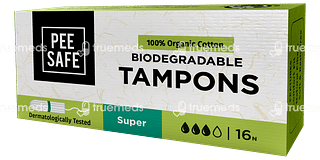 Pee Safe Organic Cotton Tampon Super 16