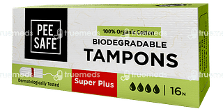 Pee Safe Organic Cotton Tampon Super Plus 16