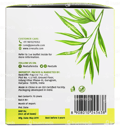 Pee Safe Biodegradable Panty Liners Pack Of 15 Pee Safe Biodegradable Panty Liners Pack Of 15