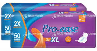 Pro Ease Go Xl 50 Mm Longer Xl Sanitary Pad 30