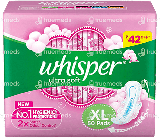 Whisper Ultra Soft Wings  Xl+ Sanitary Pads 50