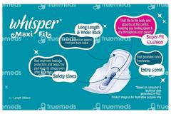 Whisper Maxi Fit Regular Sanitary Pads 15 Whisper Maxi Fit Regular Sanitary Pads 15