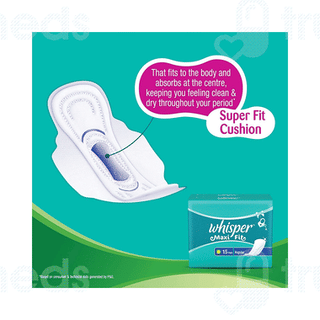 Whisper Maxi Fit Regular Sanitary Pads 15