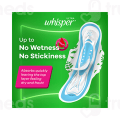 Whisper Ultra New Clean Hygiene + Comfort Xl Sanitary Pads 30