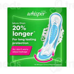 Whisper Ultra New Clean Hygiene + Comfort Xl Sanitary Pads 30