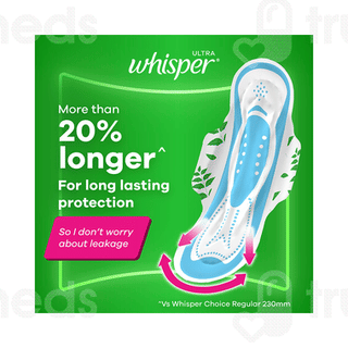 Whisper Ultra New Clean Hygiene + Comfort Xl Sanitary Pads 30