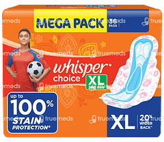 Whisper Choice Xl Pads Mega Pack 36 Pads