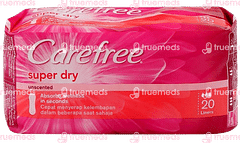 Carefree Super Dry Unscented Panty Liners 20