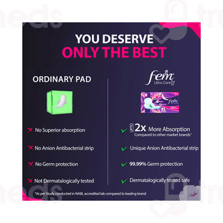 Fem Ultra Care Xl Sanitary Pads 40