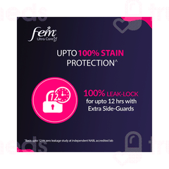 Fem Ultra Care Xl Sanitary Pads 40