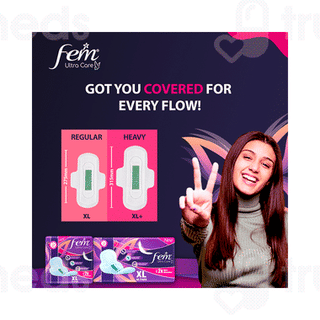Fem Ultra Care Xl Sanitary Pads 40