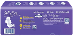 Stayfree Dry Max All Night Ultra Dry Xxl Sanitary Pads 28
