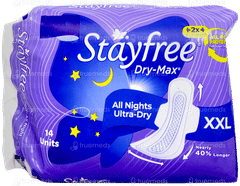 Stayfree Dry Max Xxl All Night Ultra Dry Sanitary Pad 14