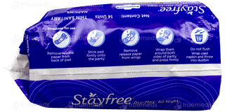 Stayfree Dry Max Xxl All Night Ultra Dry Sanitary Pad 14
