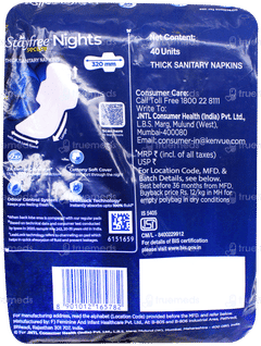 Stayfree Secure Nights Cottony Comfort Xxl Sanitary Pads 40