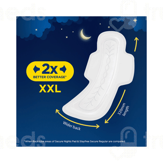 Stayfree Secure Nights Cottony Comfort Xxl Sanitary Pads 40
