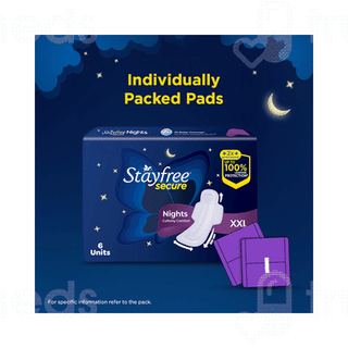 Stayfree Secure Nights Cottony Comfort Xxl Sanitary Pads 40