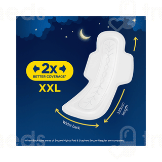 Stayfree Secure Nights Cottony Comfort Xxl Sanitary Pads 40