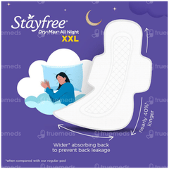 Stayfree Dry Max All Night Ultra Dry Xxl Sanitary Pads 42